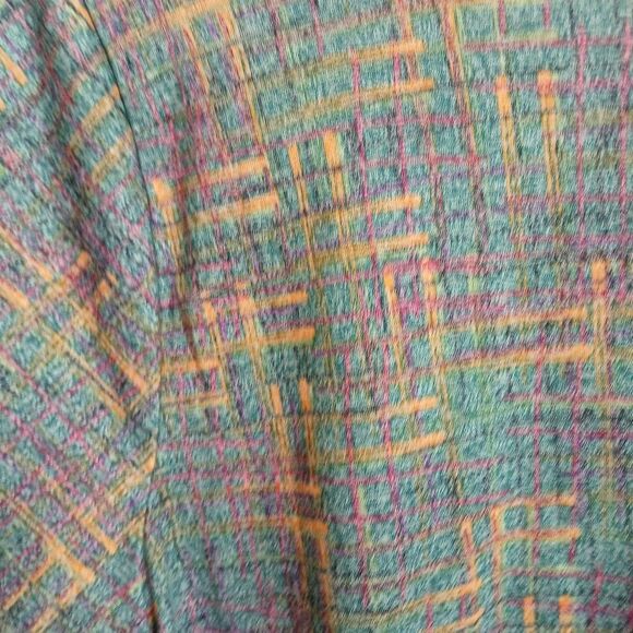 LuLaRoe M Green Purple Orange Geometric High Low Simply Comfortable Tunic Top - Picture 15 of 16